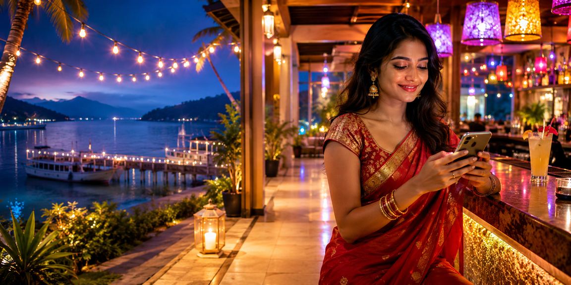 কক্সবাজার সৈকতে মোবাইলে ক্যাসিনো পুরস্কার চেক করার দৃশ্য