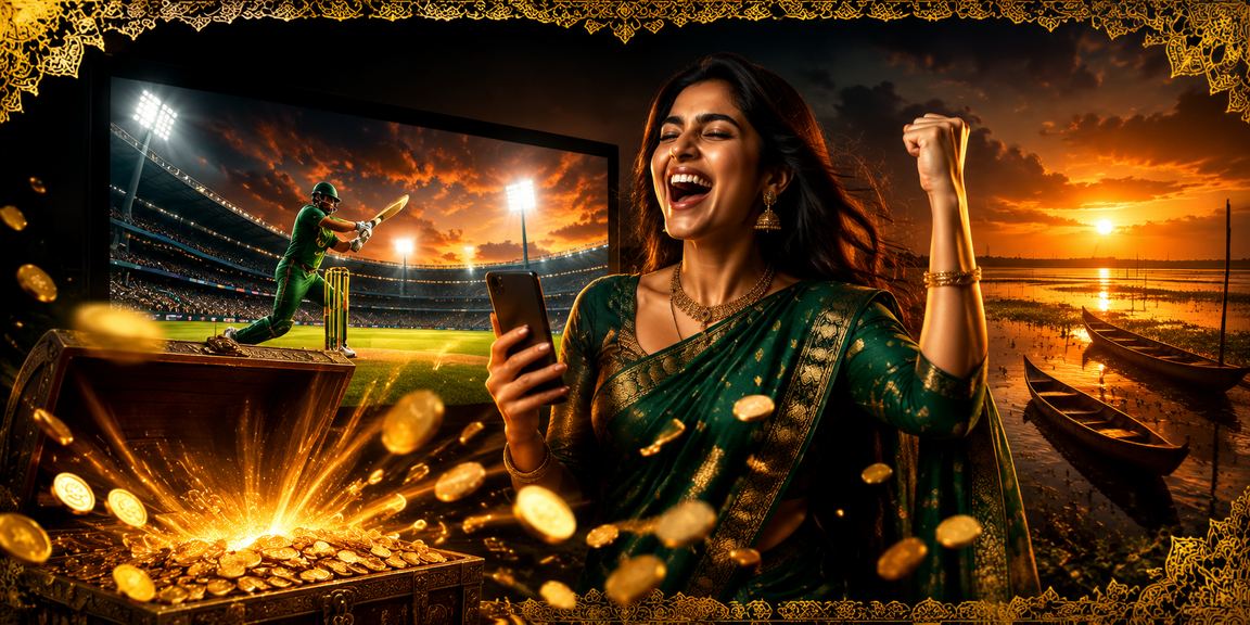 তানগুয়ার হাওরের প্রাকৃতিক পরিবেশে মোবাইলে ক্রিকেট বেটিং করছেন একজন ব্যবহারকারী